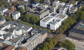 Luftbild mit Blick auf das neue Museum Reinhard Ernst und Museum Wiesbaden