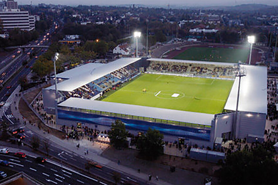 Stadion aus der Luft.