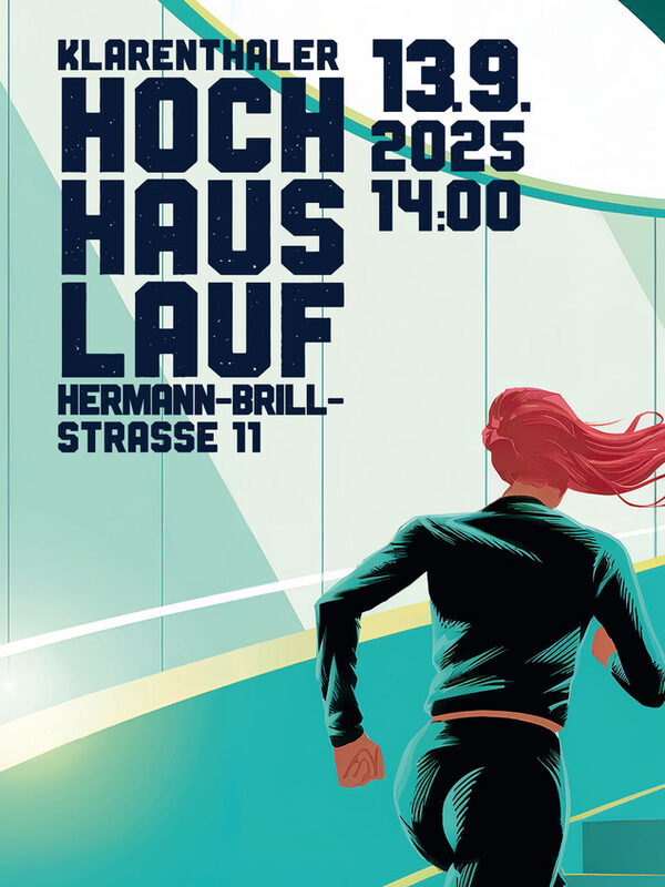 Illustration - Frau läuft Treppe hoch