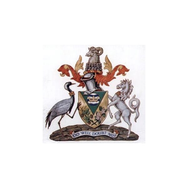 Le caratteristiche principali dello stemma sono una faglia geologica, da cui emergono le sorgenti locali; un pozzo, che indica Tunbridge Wells; una testa di ariete, ripresa dallo stemma di Southborough; la gru, utilizzata dal distretto rurale di Cranbrook; e un cavallo d'argento, un riferimento alle aree rurali di Tonbridge.