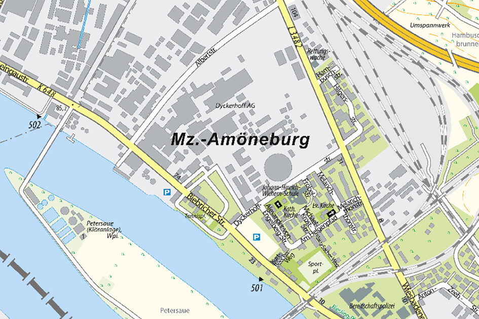 Kartenausschnitt Amöneburg.