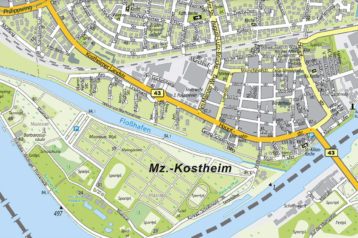 Kartenausschnitt Kostheim