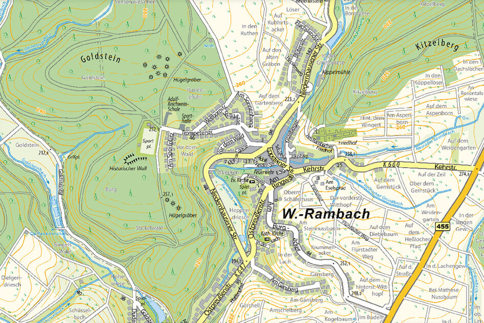 Мапа розділу Рамбах
