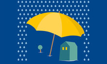 Plakat der Kampage - Wie wir uns vor Starkregen schützen