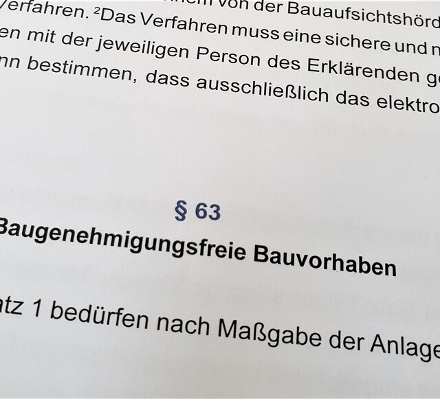Baugenehmigungsfreie Vorhaben