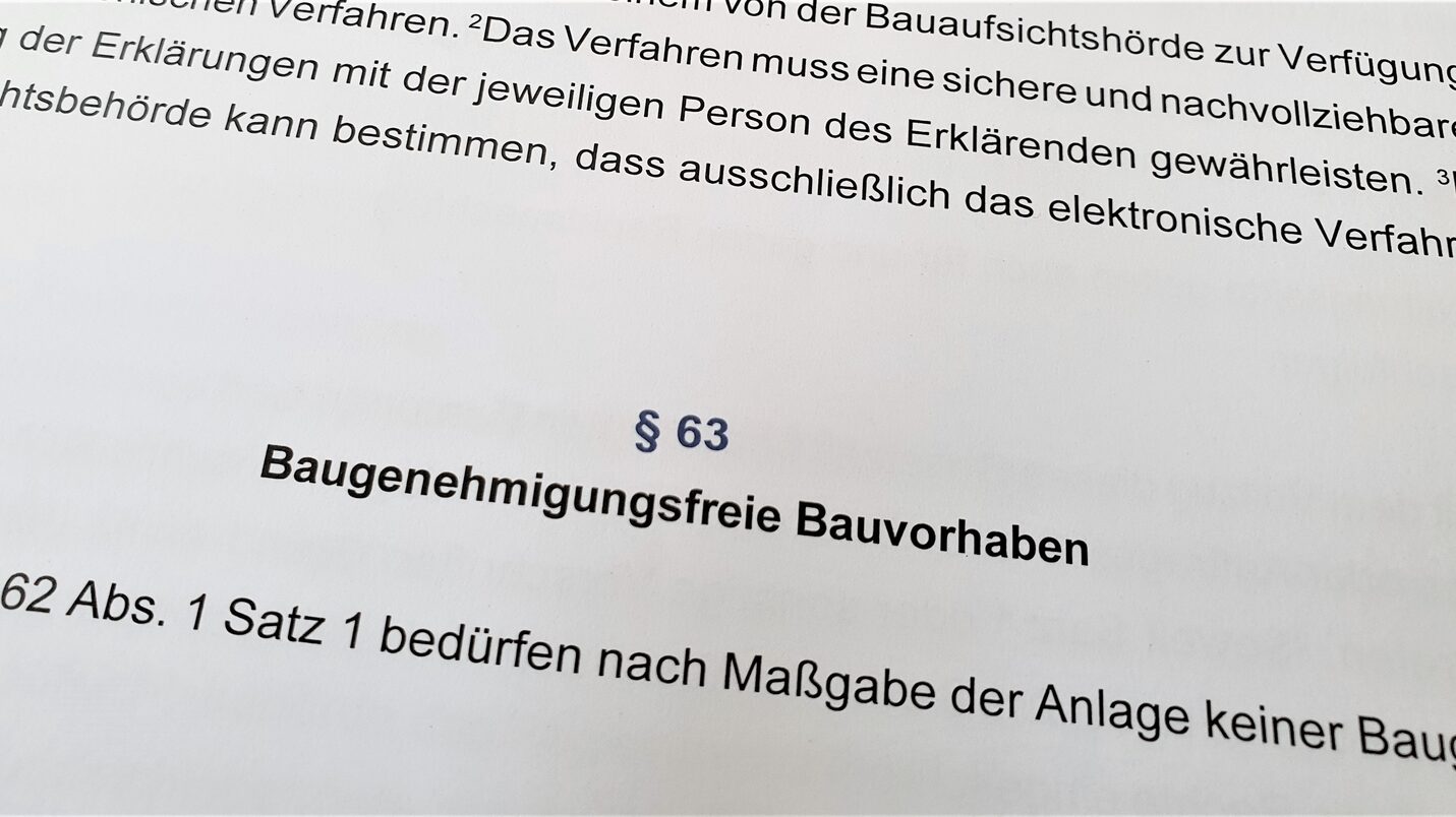 Baugenehmigungsfreie Vorhaben