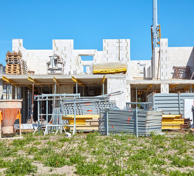 Baustelle eines Einfamilenhaus
