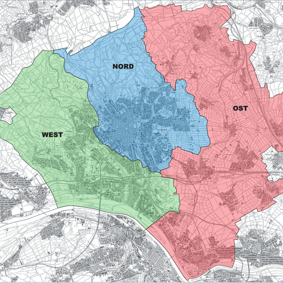 Karte Regionale Zuständigkeit bei Bauberatung