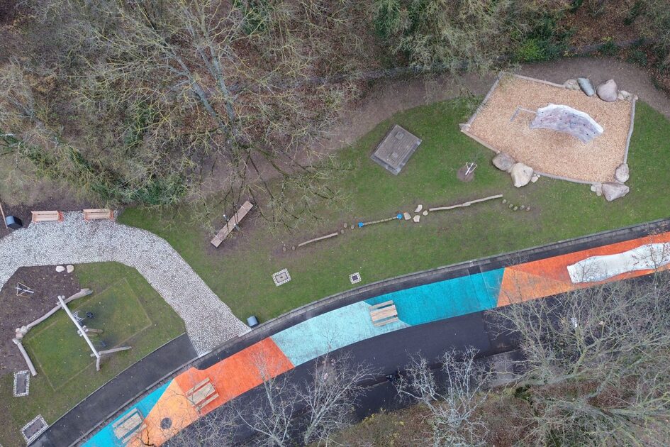 Luftbild Bewegungsparcour