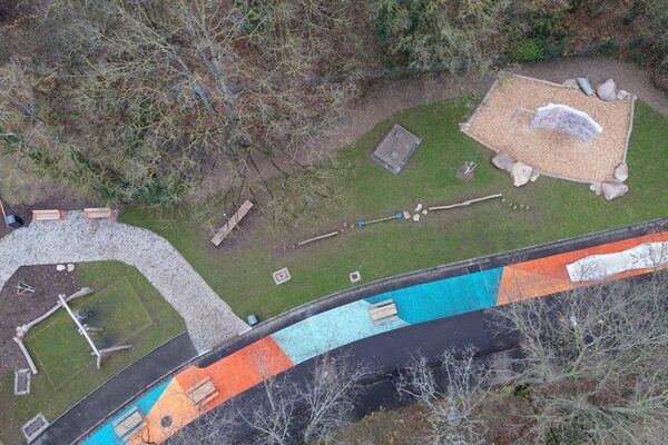 Luftbild Bewegungsparcour