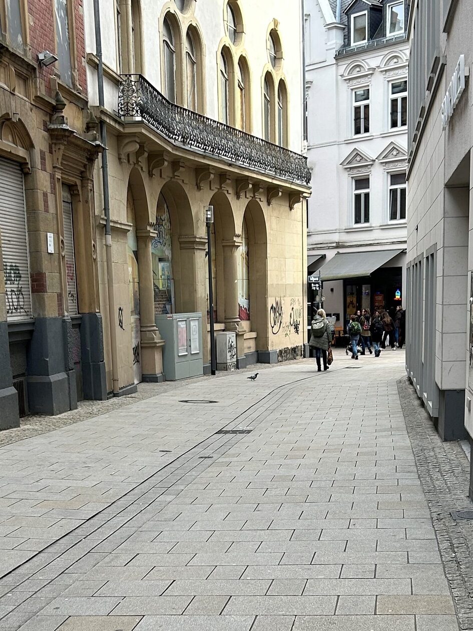Blick auf Häuserfront