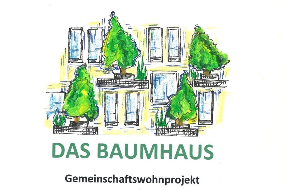 gezeichnete Fassadenfront