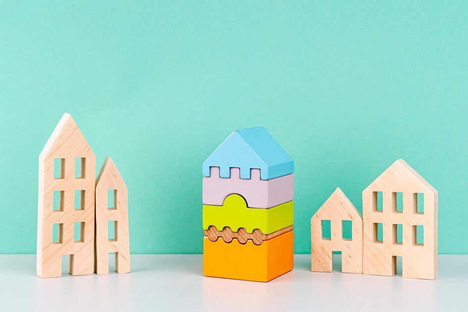 Häuser aus Bauklötzen