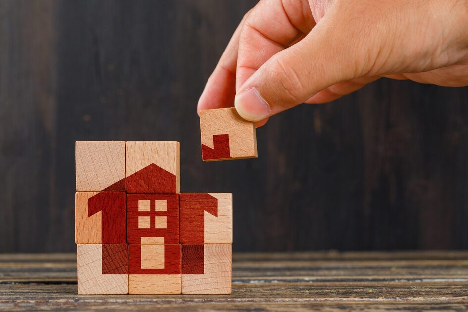 Haus aus Bauklötzen