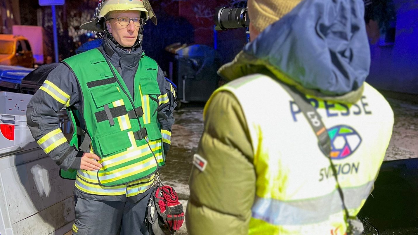 Pressesprecher der Feuerwehr im Einsatz