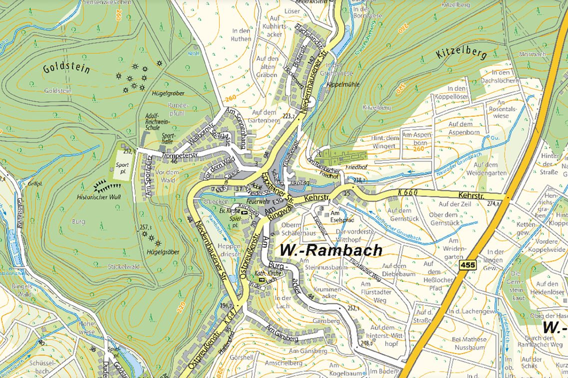 Раздел от картата Rambach