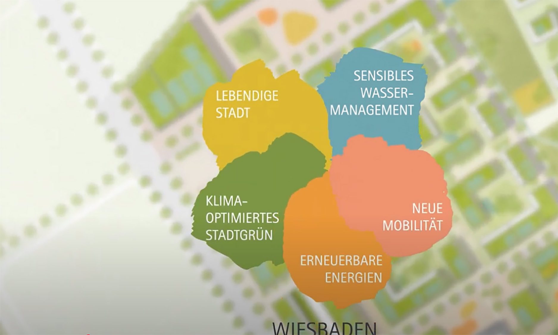 Bunter Kartenausschnitt