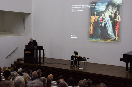 5. November 2017: Frank Witzel eröffnet die 20. Wiesbadener Literaturtage.