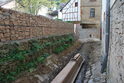 Hochwasserschutz Sonnenberg (Bauabschnitt 2, September 2014), Erhöhung der seitlichen Schutzmauern zu den Privatgrundstücken.