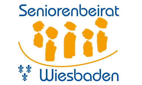 Logo des Seniorenbeirates in gelb-blau.