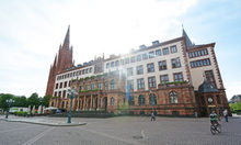 Das Wiesbadener Rathaus am Schlossplatz.
