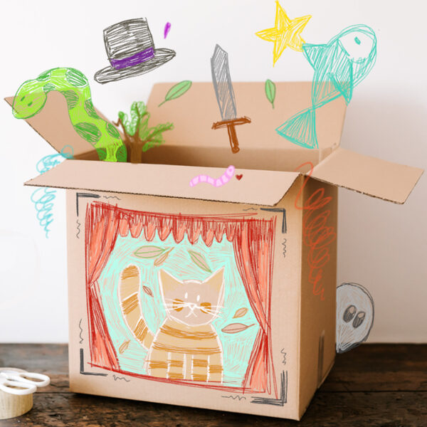 Painted cardboard