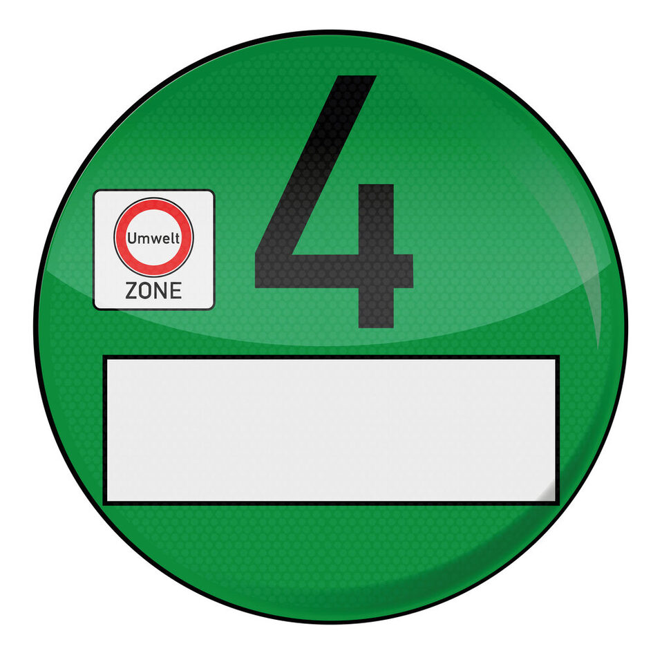 grünes Schild Umweltplakette