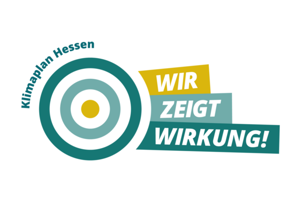 Logo Klimaplan Hessen - Wir zeigt Wirkung