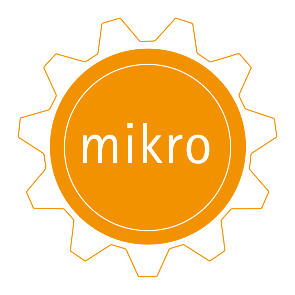 Zahnrad mit der Aufschrift "mikro"