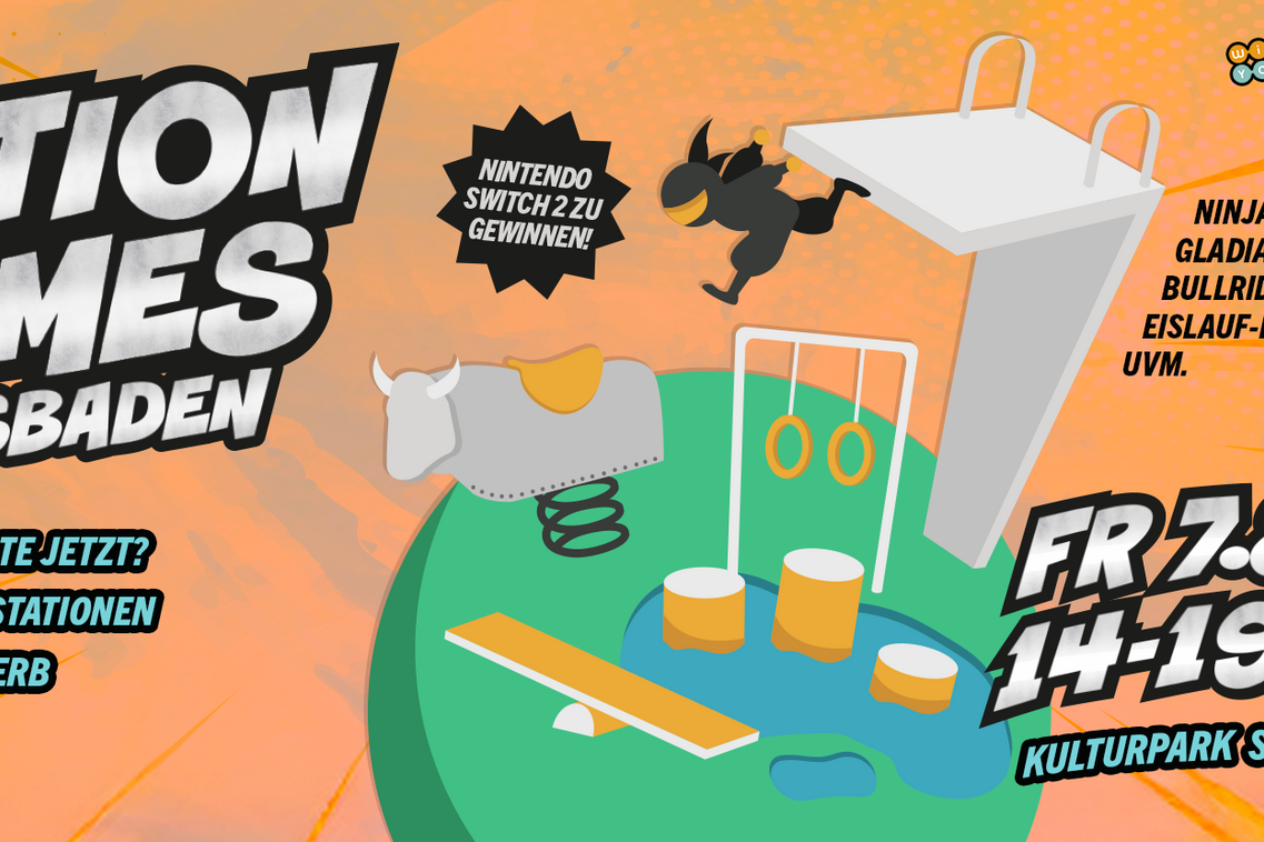 Плакат Action Games Wiesbaden