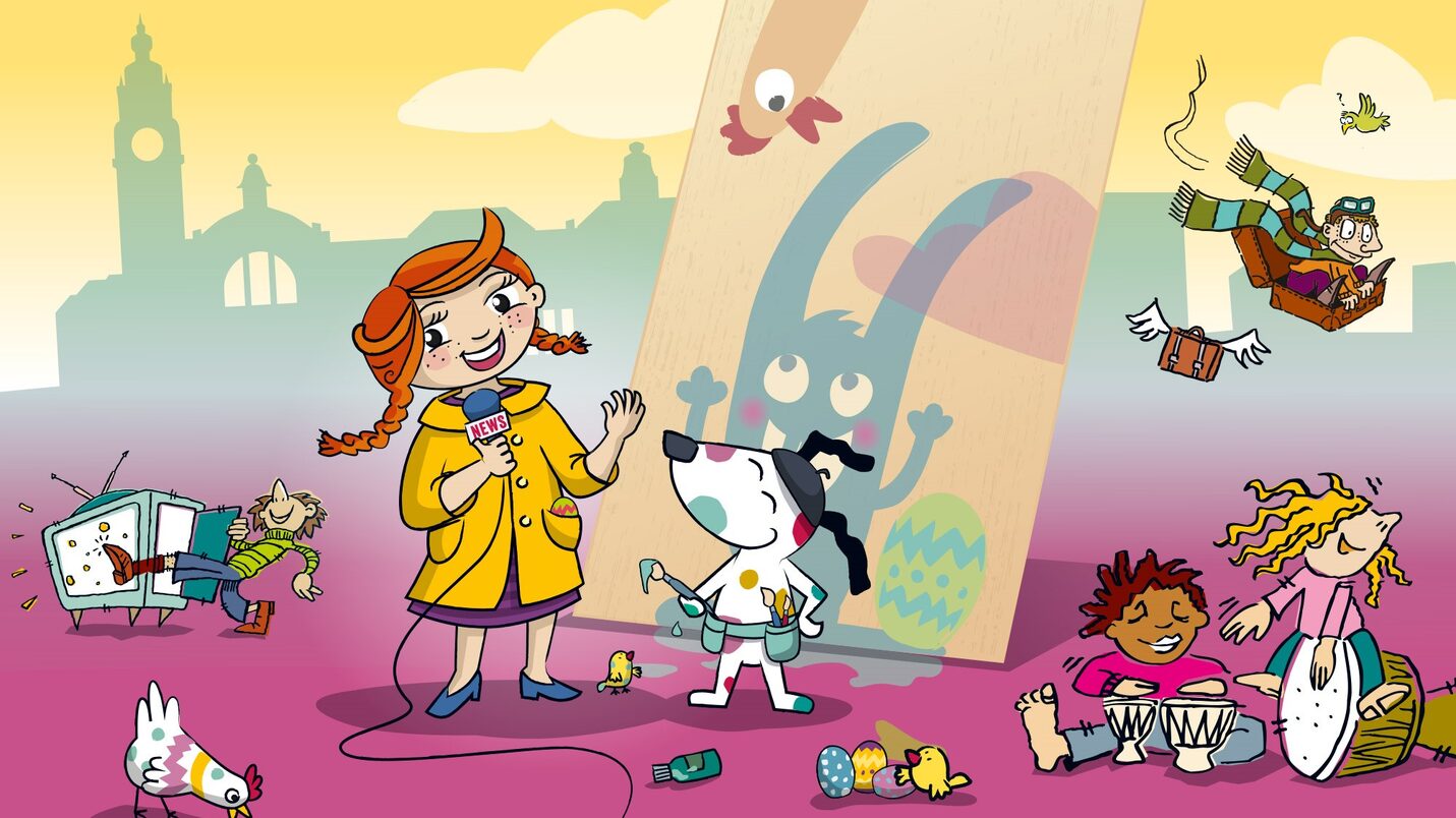 Mädchen bei einer Reportage