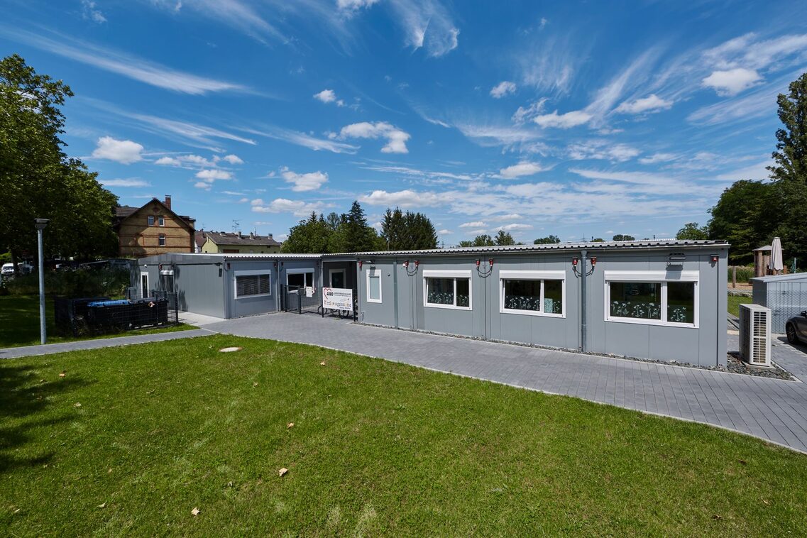 The exterior view of the daycare center