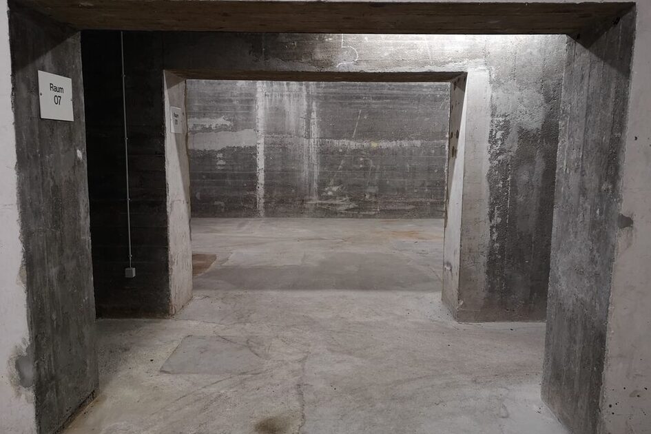 Innenraum Hochbunker Friedlich-Ebert-Allee in Wiesbaden