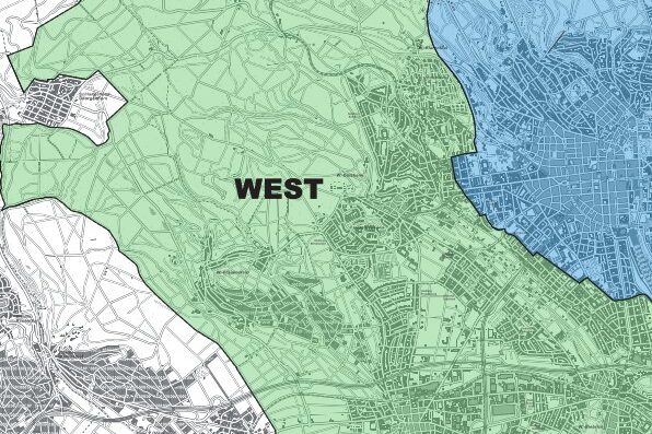 Karte Regionale Zuständigkeit West