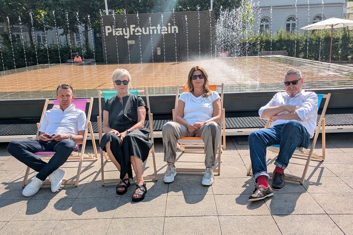 Eröffnung des Wasserspielplatzes Playfountain