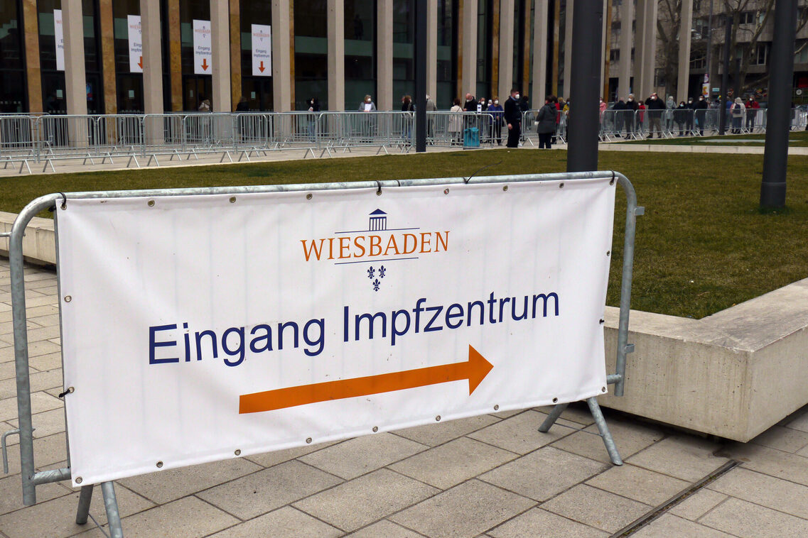 Das RMCC, das zum Impfzentrum umfunktioniert wurde.