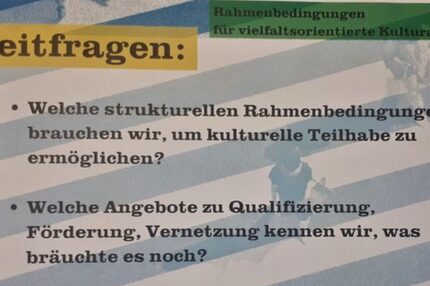 Leitfragen Rahmenbedigungen für vielfaltsorientierte Kulturarbeit
