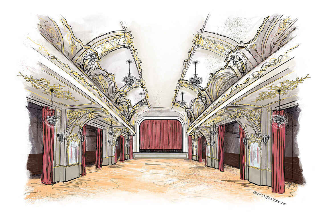 قاعة الرقص في عام 1950