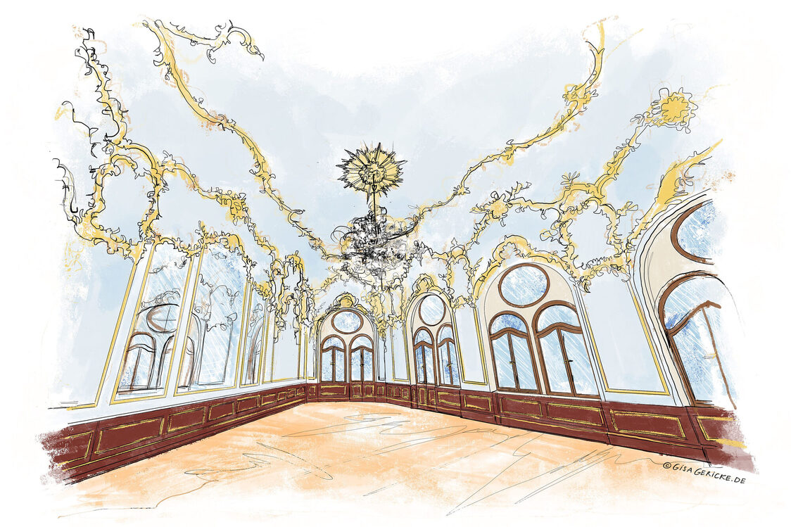 Spiegelsaal im Eröffnungsjahr 1897