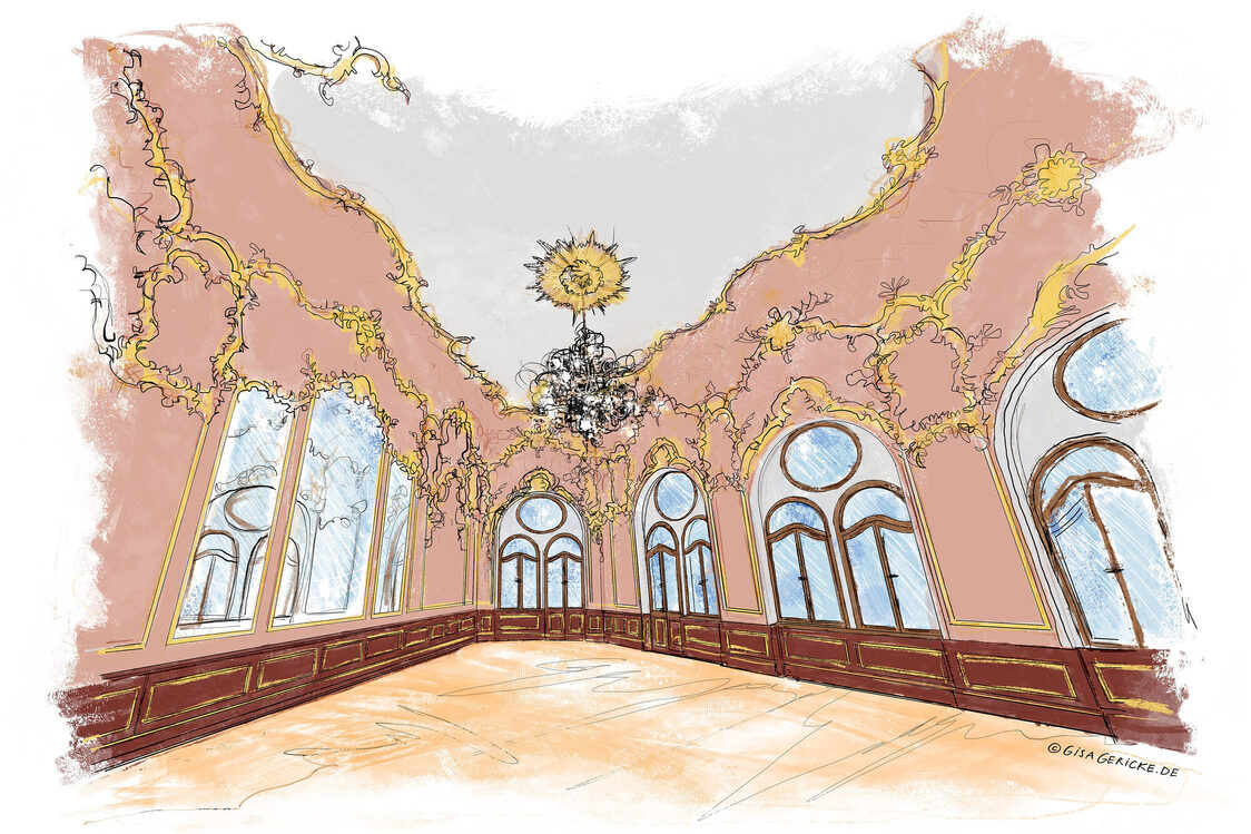 Spiegelsaal im Jahr 1928