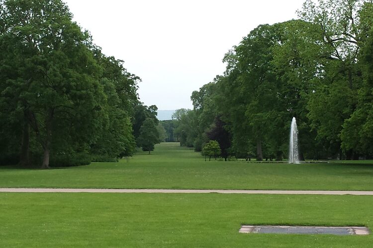 Vue sur le parc du château