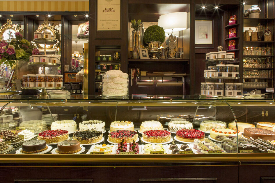 View of the counter with cake