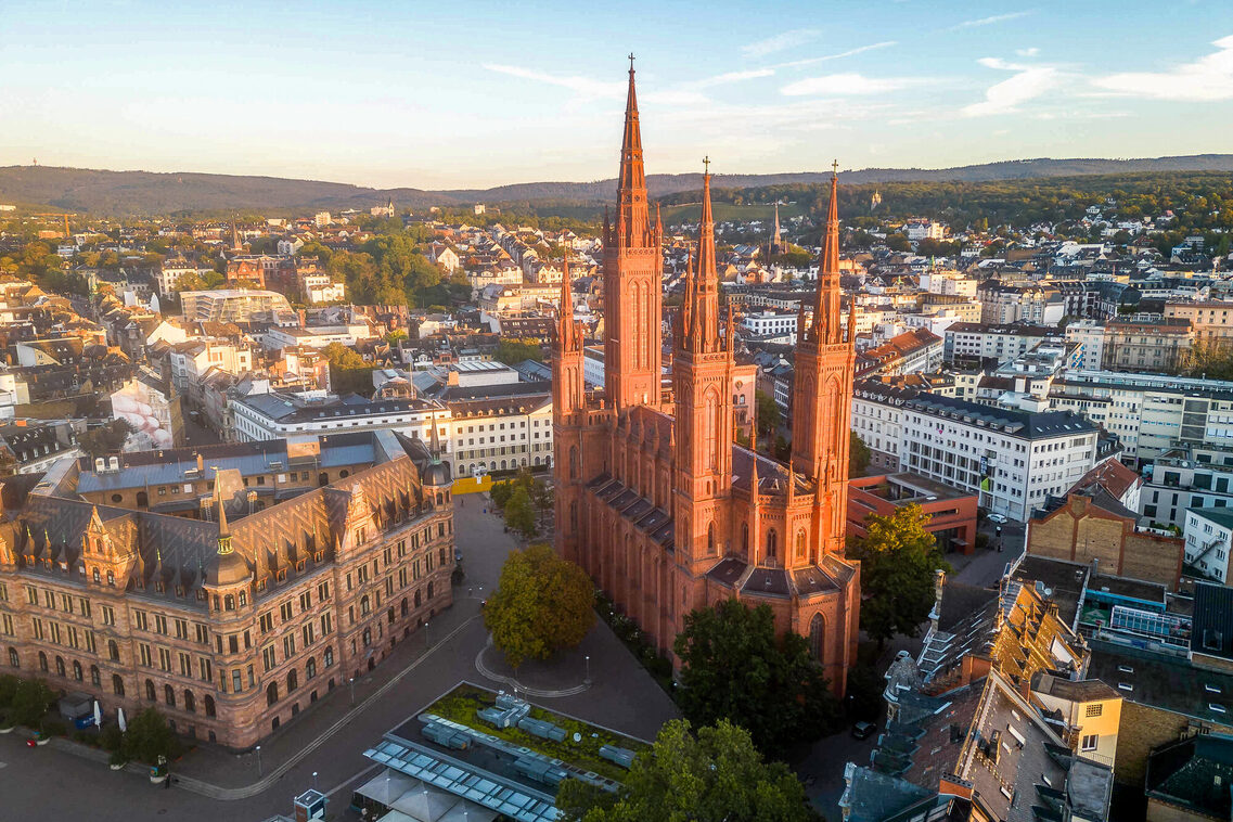 Market church from above