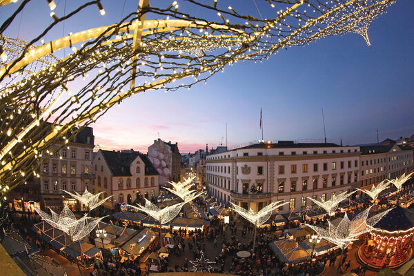 Sternschnuppenmarkt von oben