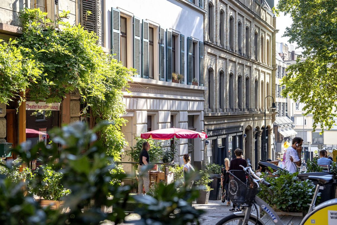 Blick in die Obere Webergasse