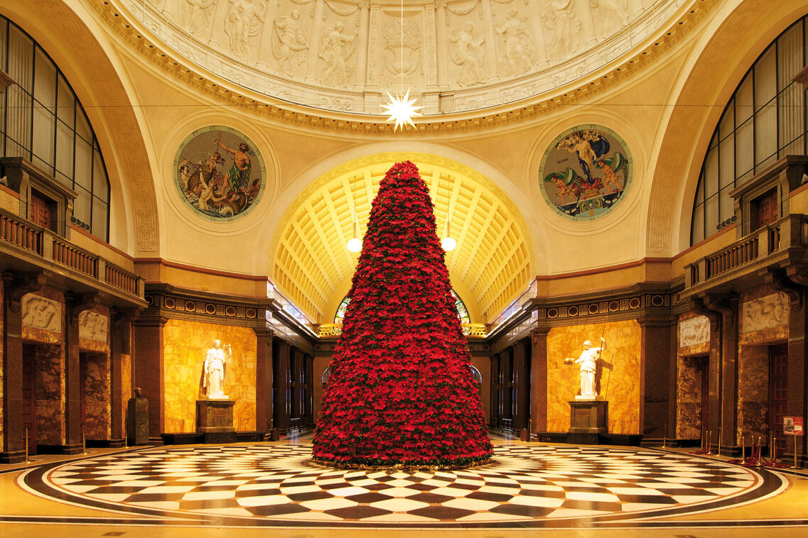 Christmas tree in the foyer
