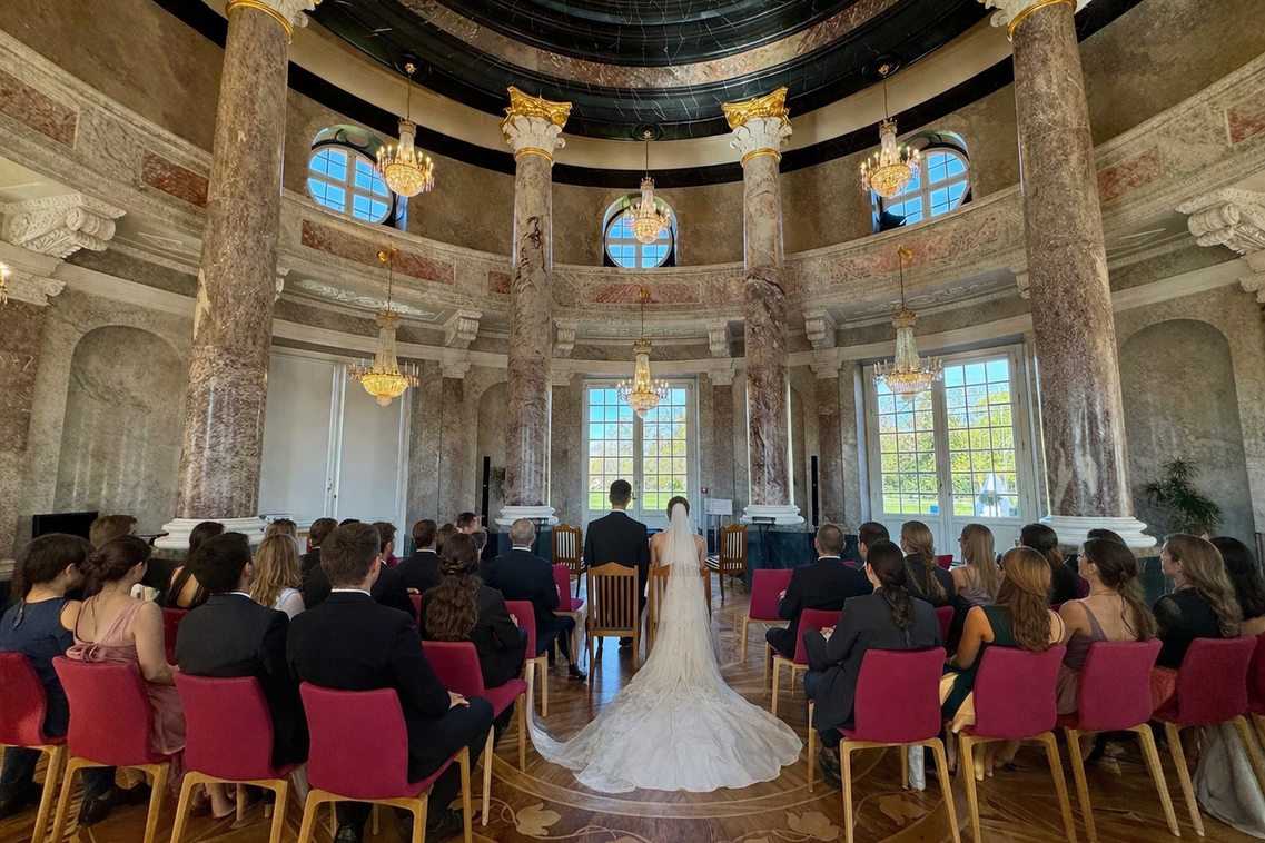 عروسان في القاعة المستديرة