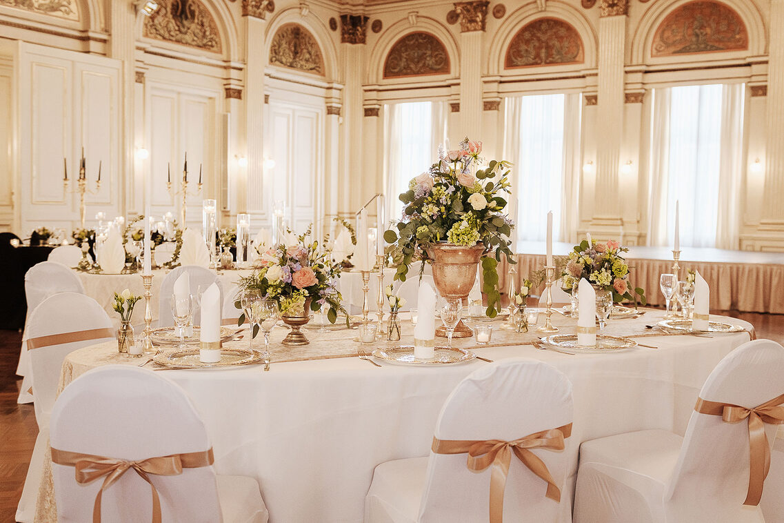 Widok na salę weselną