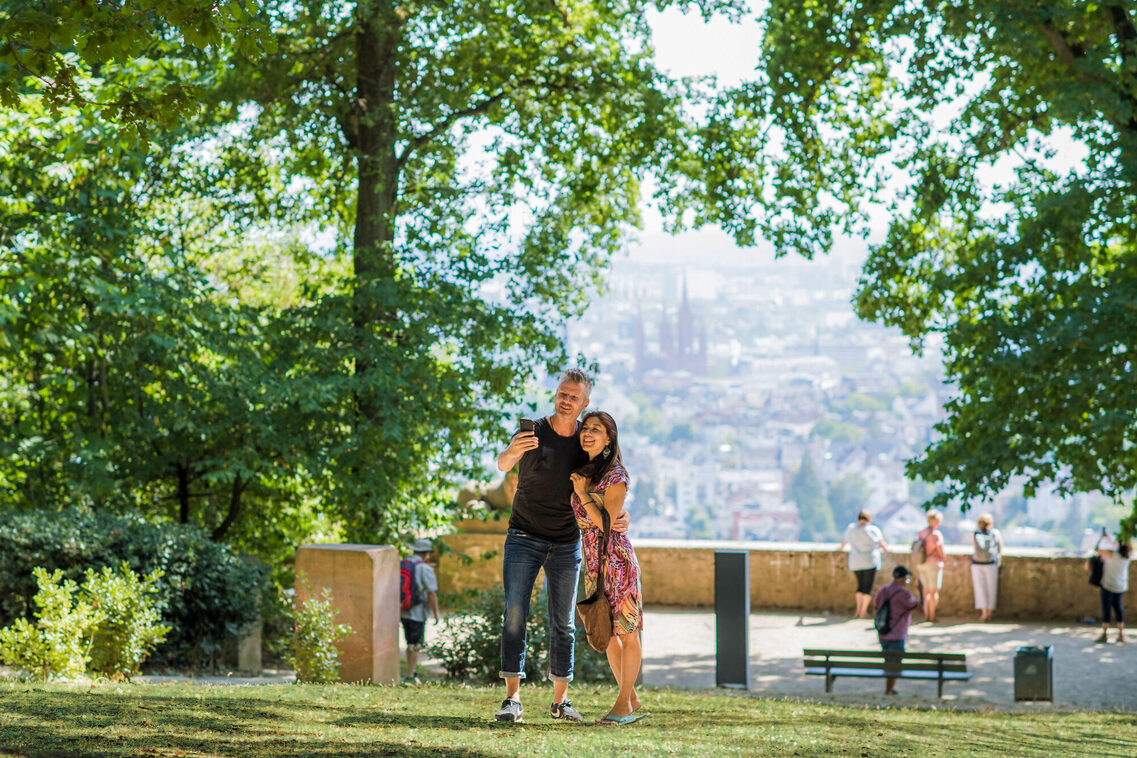 Couple photographing each other