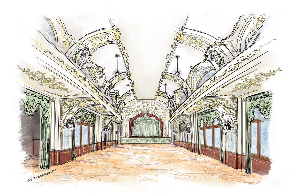 Ballroom in the opening year 1897